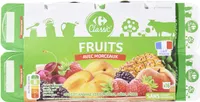 Abricot ananas cerise fraise mûre pêche avec morceaux