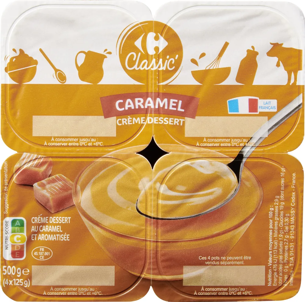 Crème dessert Saveur Caramel