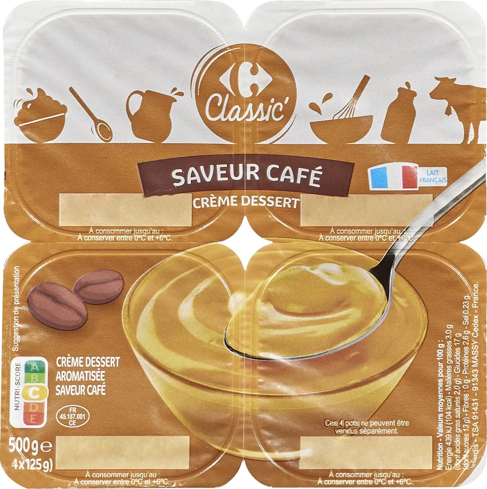 Crème dessert Saveur Café