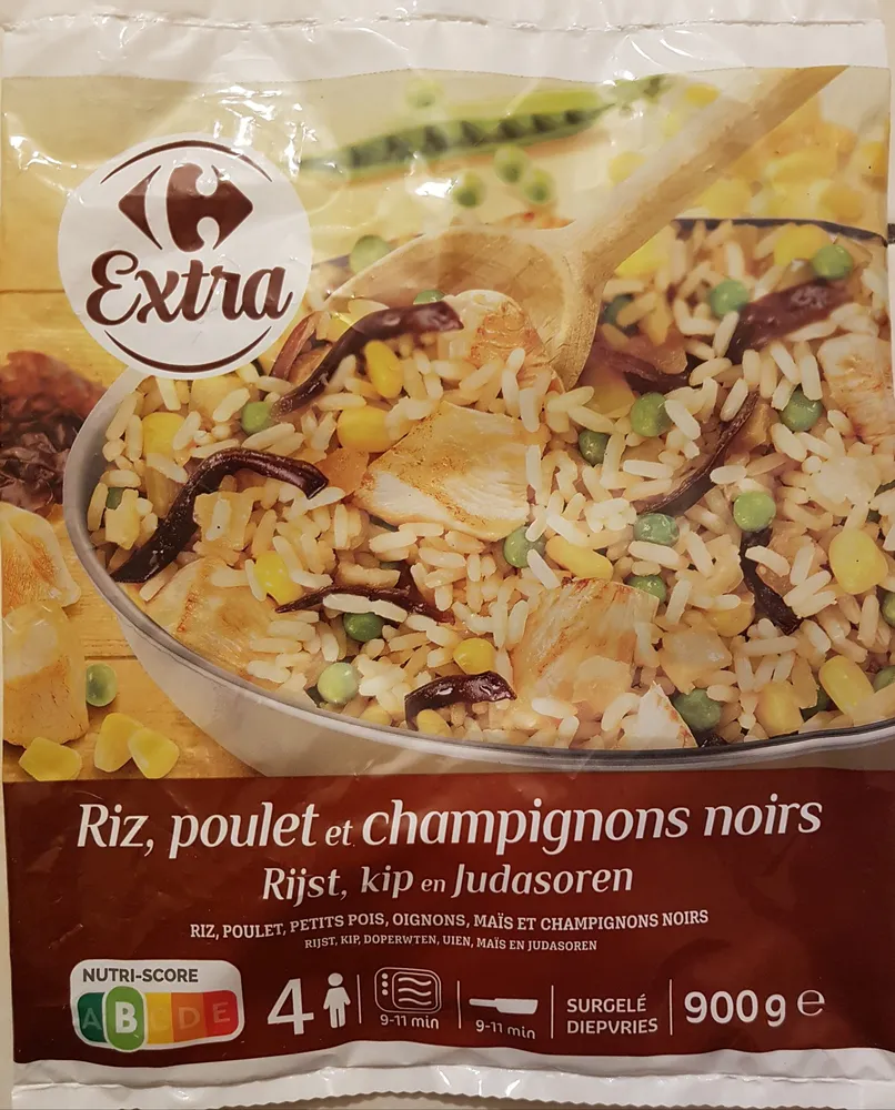 Riz, poulet et champignons noirs