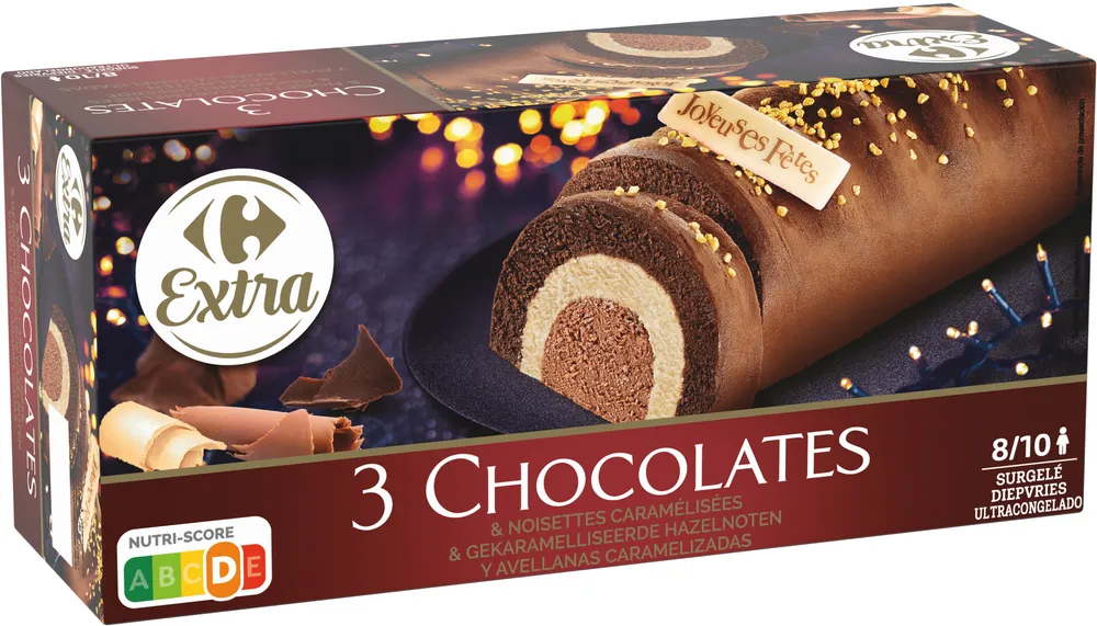 3 Chocolates & noisettes caramélisées