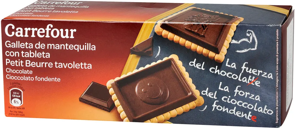 Galleta tableta chocolate negro