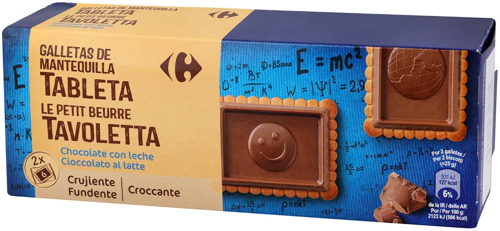 Galleta tableta chocolate con leche
