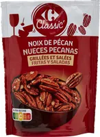 Noix de pécan grillées et salées