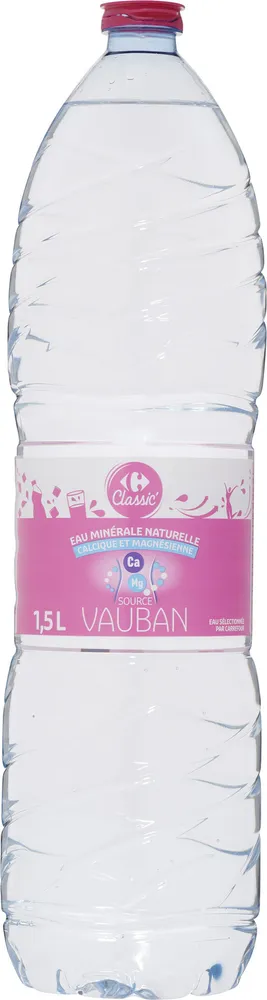 Eau minérale naturelle calcique et magnésienne