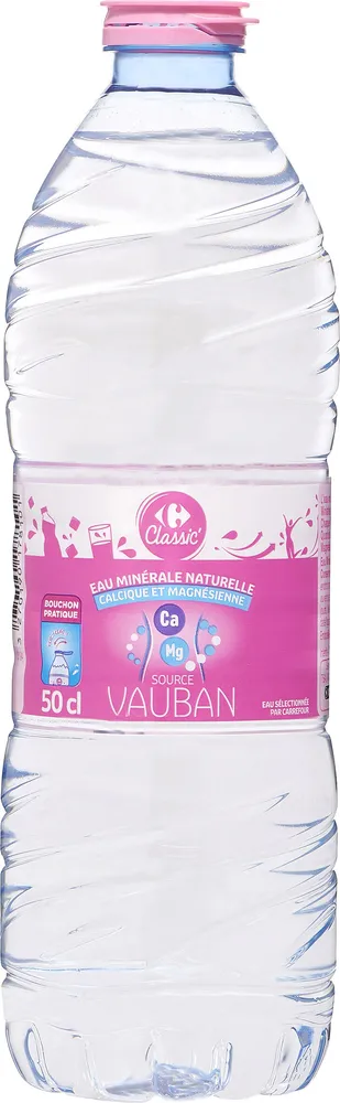 Eau minérale naturelle calcique et magnésienne