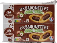 Les Barquettes Chocolat Noisette lot 2x3x6