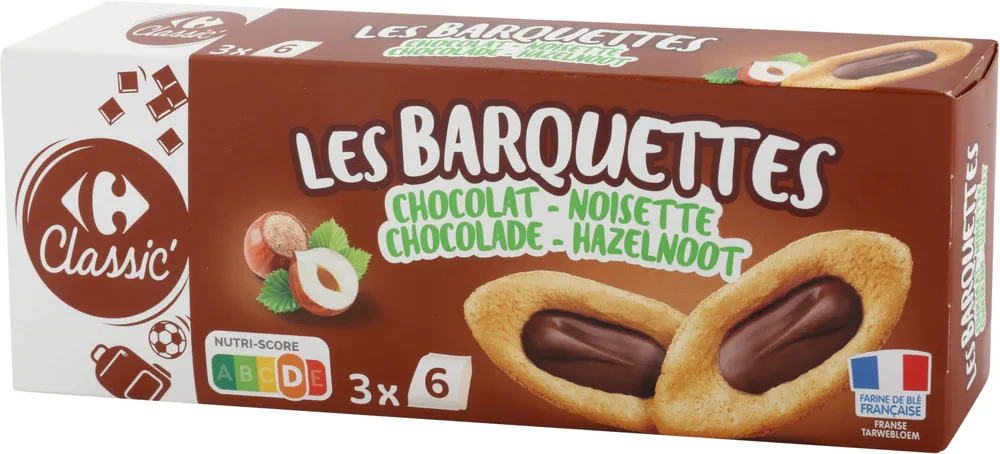 Las bandejas chocolate-avellana
