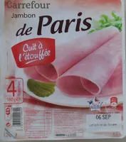 Jambon de Paris, Cuit à l'étouffée (4 Tranches)