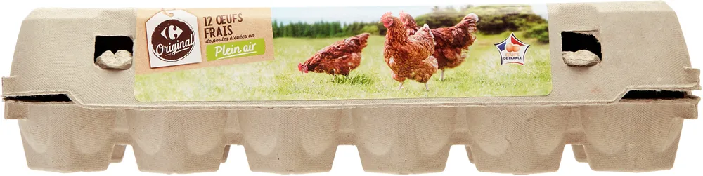 12 OEUFS FRAIS de poules élevées en plein air