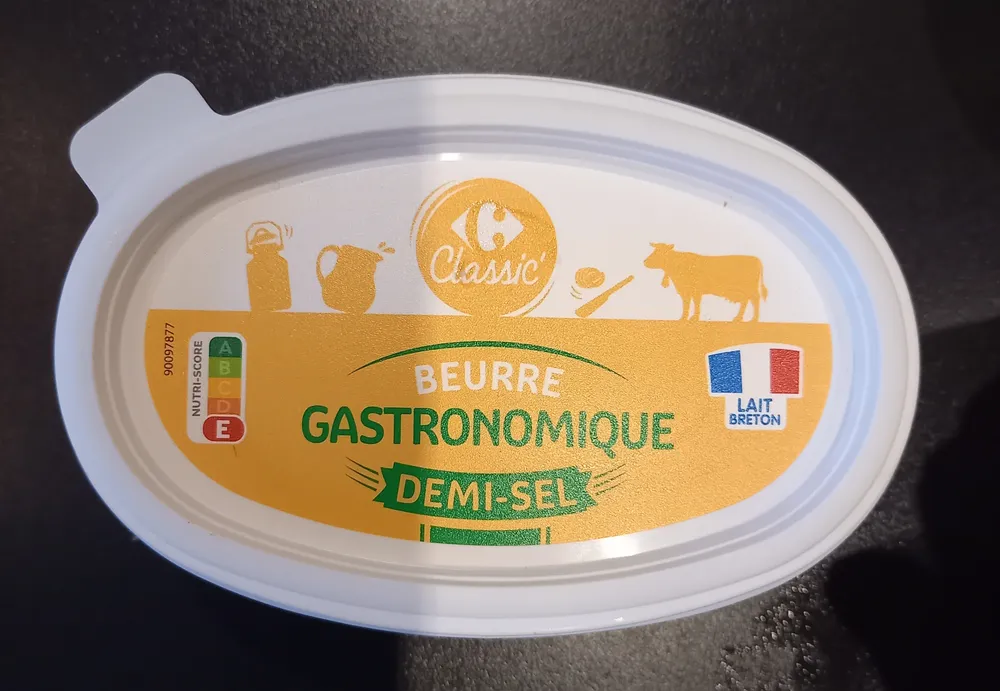 Beurre gastronomique demi-sel