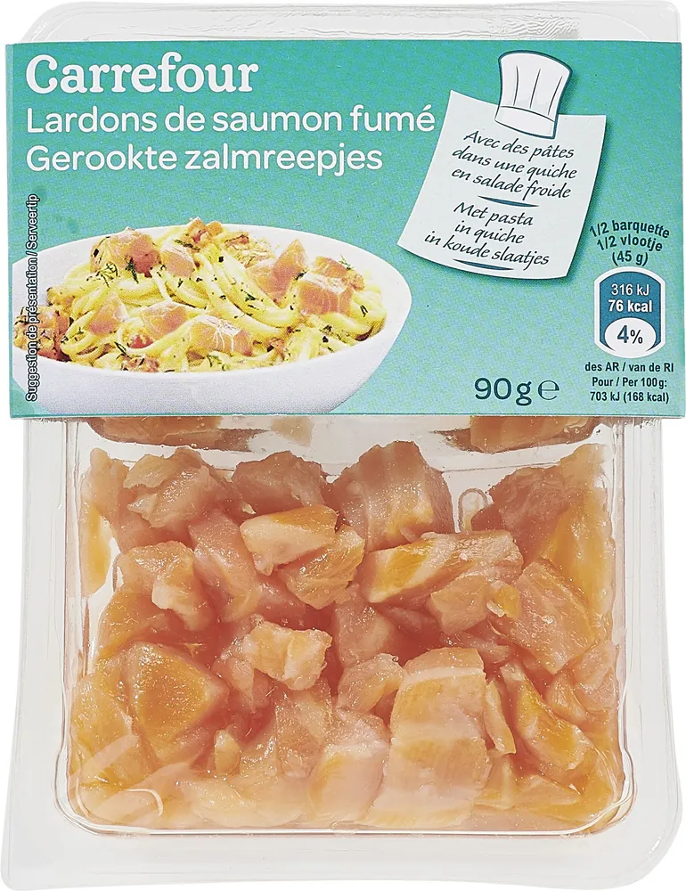Lardons de saumon fumé