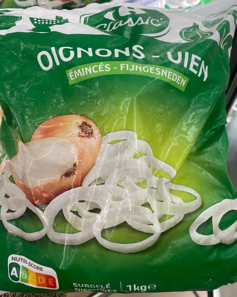 Oignons émincés