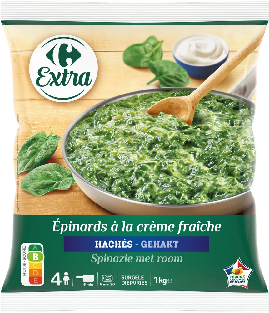 Épinards à la crème fraîche Hachés