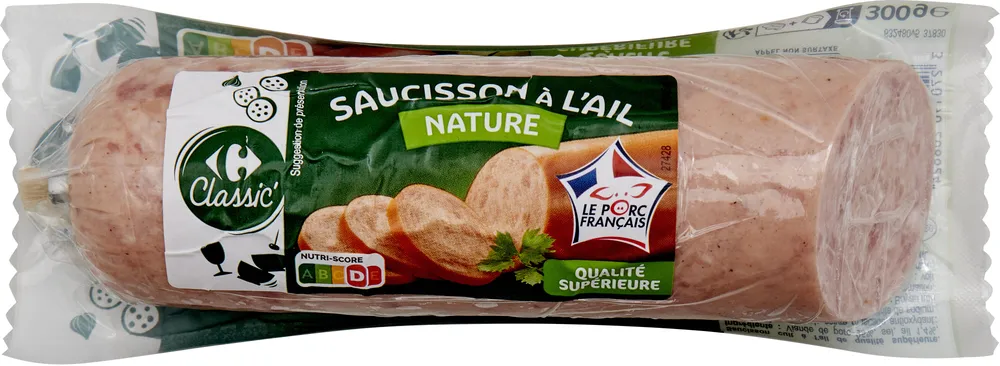 Saucisson à l'ail nature