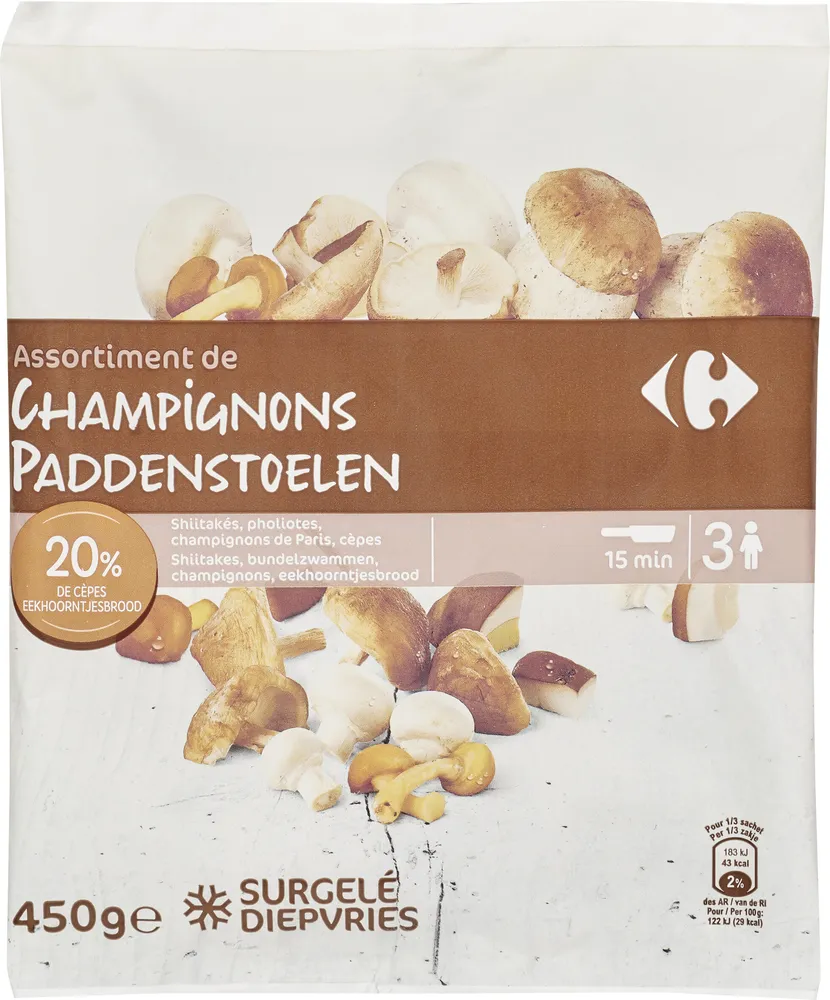 ASSORTIMENT DE CHAMPIGNONS Shiitakés, pholiotes, champignons de Paris, cèpes