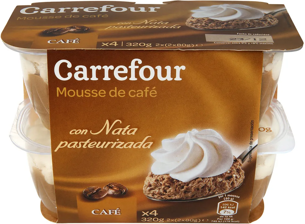Mousse de café y nata