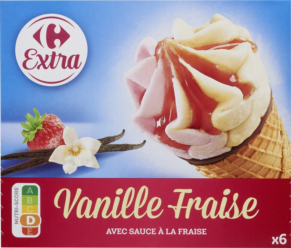 Vanille Fraise AVEC SAUCE AUX FRUITS ROUGES