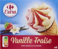Vanille Fraise AVEC SAUCE AUX FRUITS ROUGES