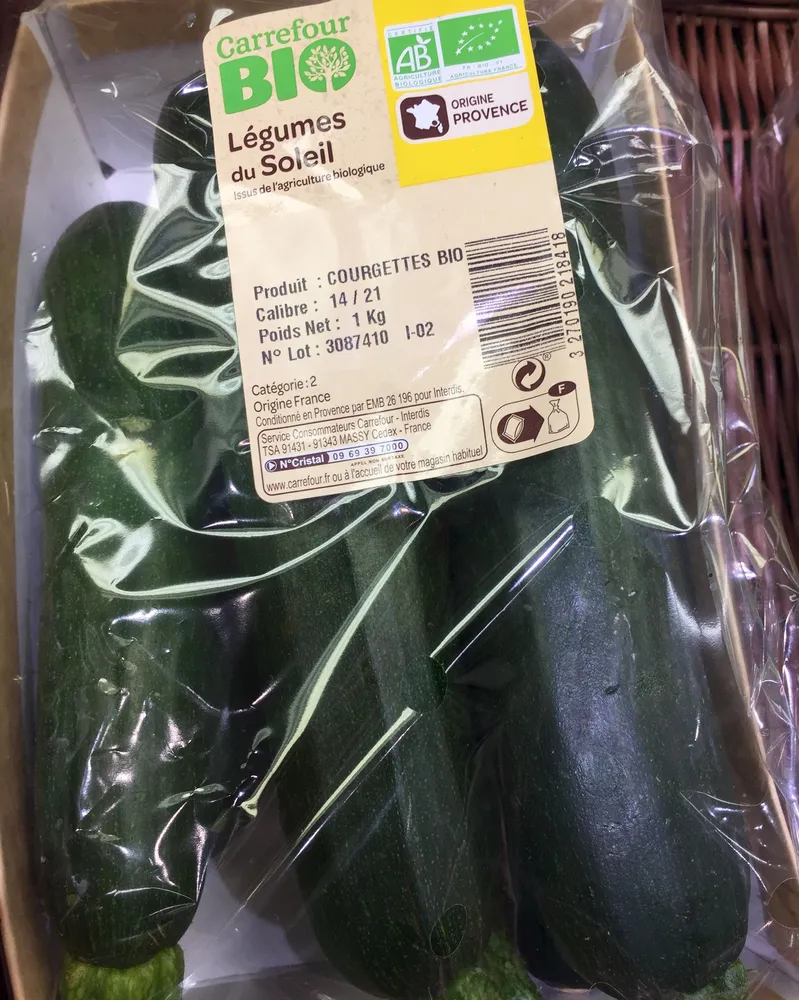 Légumes du soleil - courgettes