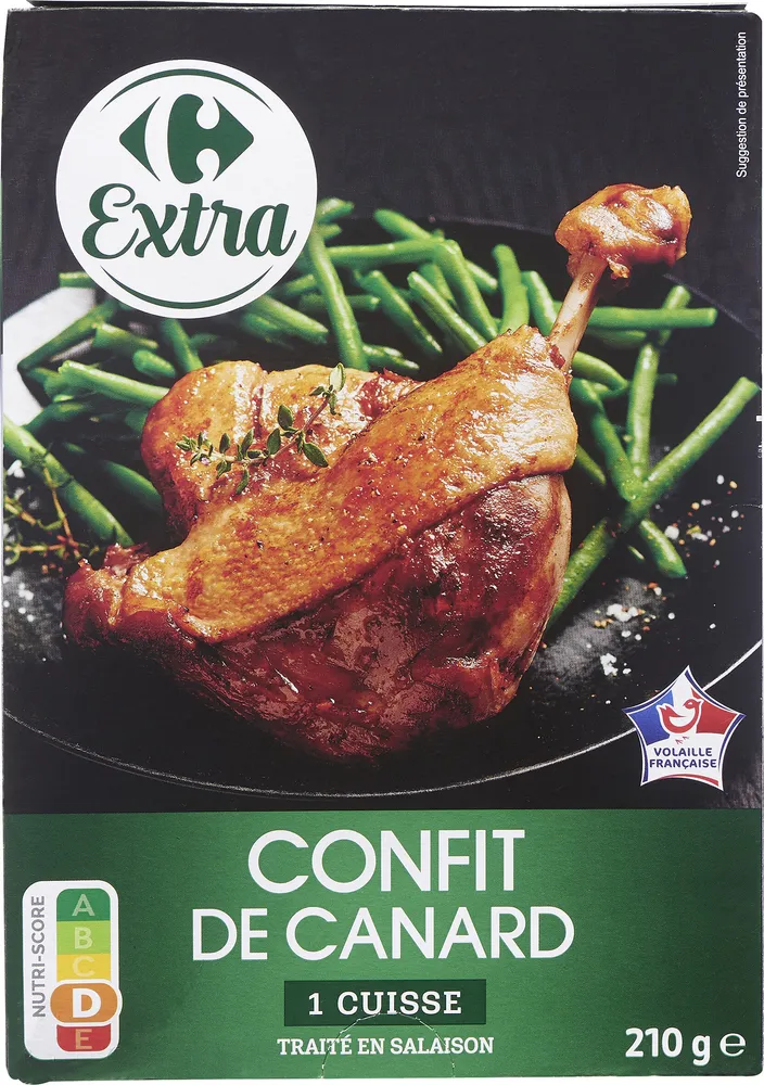 Confit de Canard 1 cuisse Traité en salaison