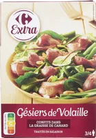 Gésiers de volaille Confits dans la graisse de canard Traités en salaison