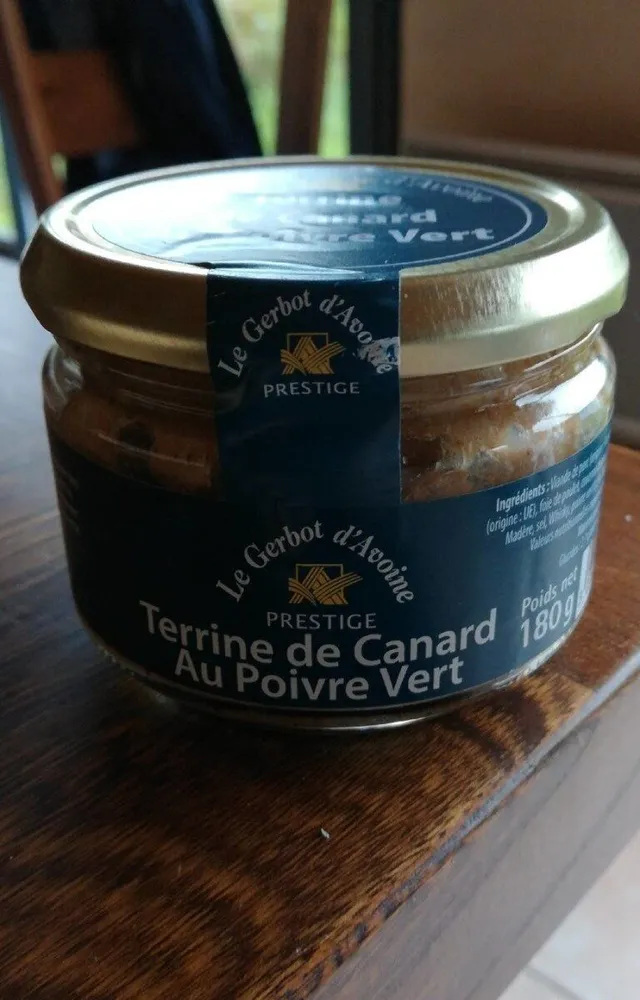 Terrine de canard poivre vert
