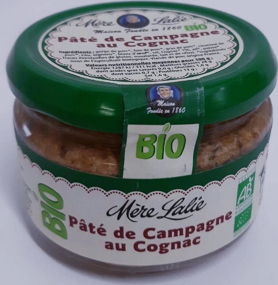 Pâté de campagne au cognac Bio