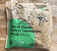 Trio de legumes verts rt champignons grilles persilles