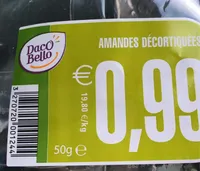 Amandes decortiquées