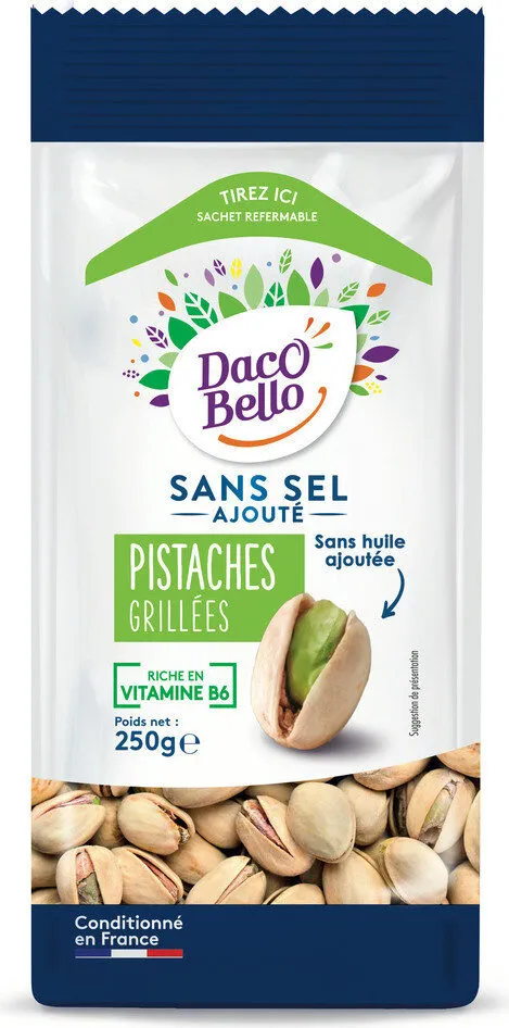 Pistaches grillées sans sel ajouté