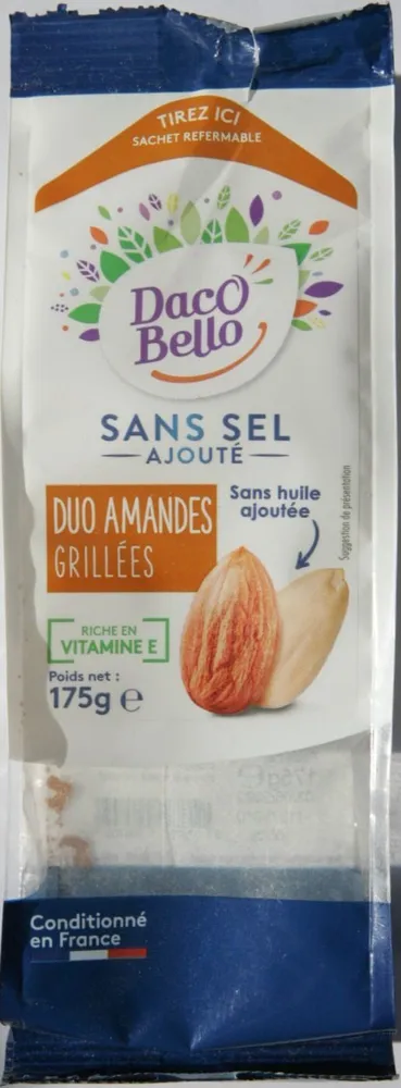 Duo amandes grillées sans sel ajouté