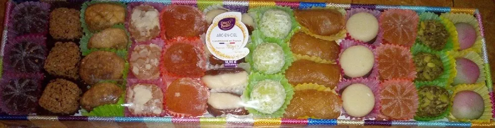 Assortiment confiseries,fruits séchés