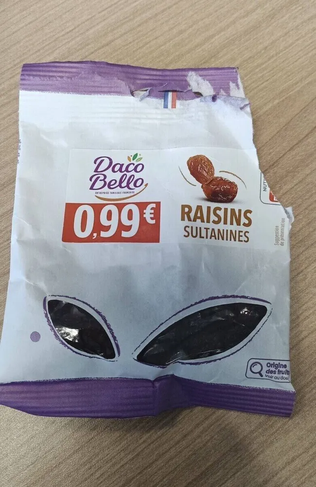 Raisins sultanines