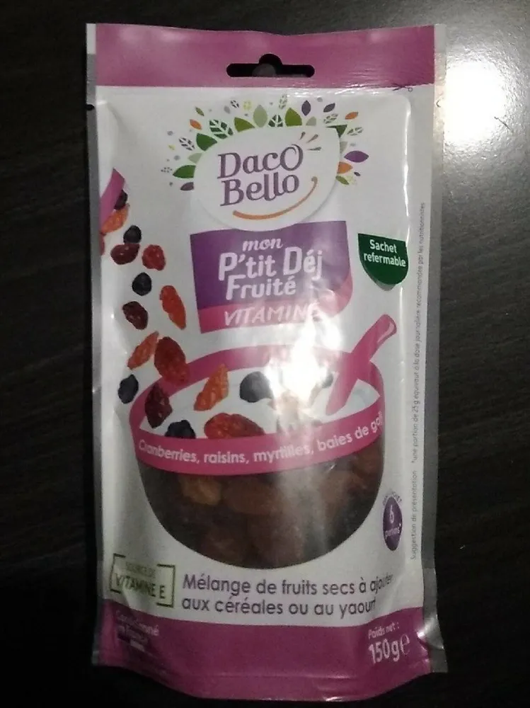 Mon p'tit déj fruité vitaminé