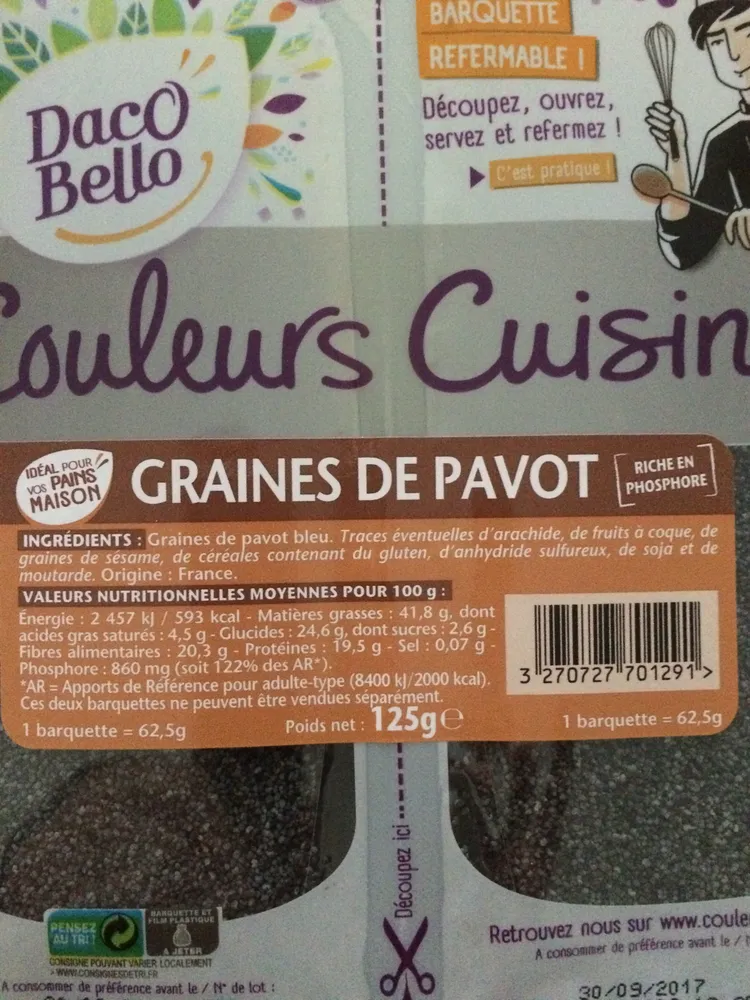 Graines de pavot bleu