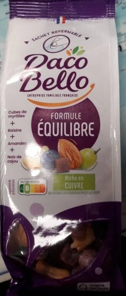 Fruits secs Formule Equilibre
