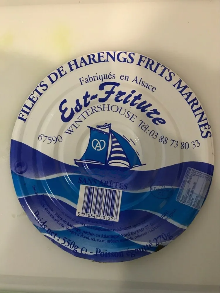 Filets de harengs frits marinés
