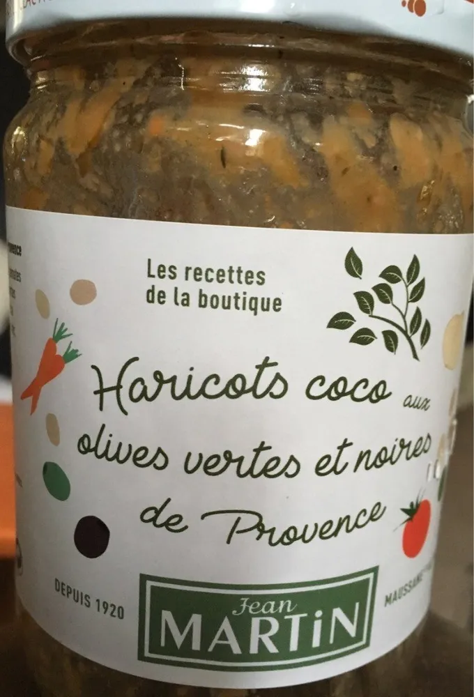Haricots coco aux olives vertes et noires de provence