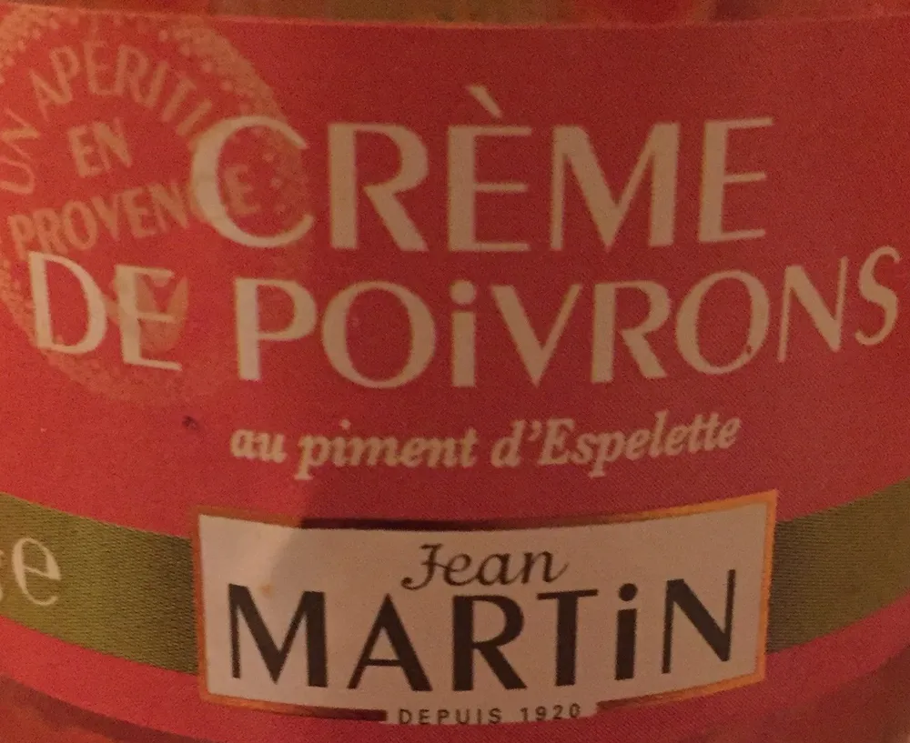 Crème de poivrons au piment d'Espelette