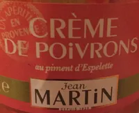 Crème de poivrons au piment d'Espelette