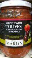 Sauce tomates aux olives Sans colorant ni conservateur