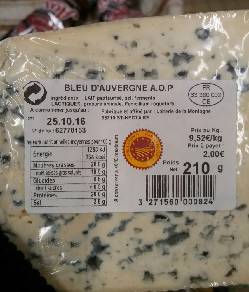 Bleu d'Auvergne AOP