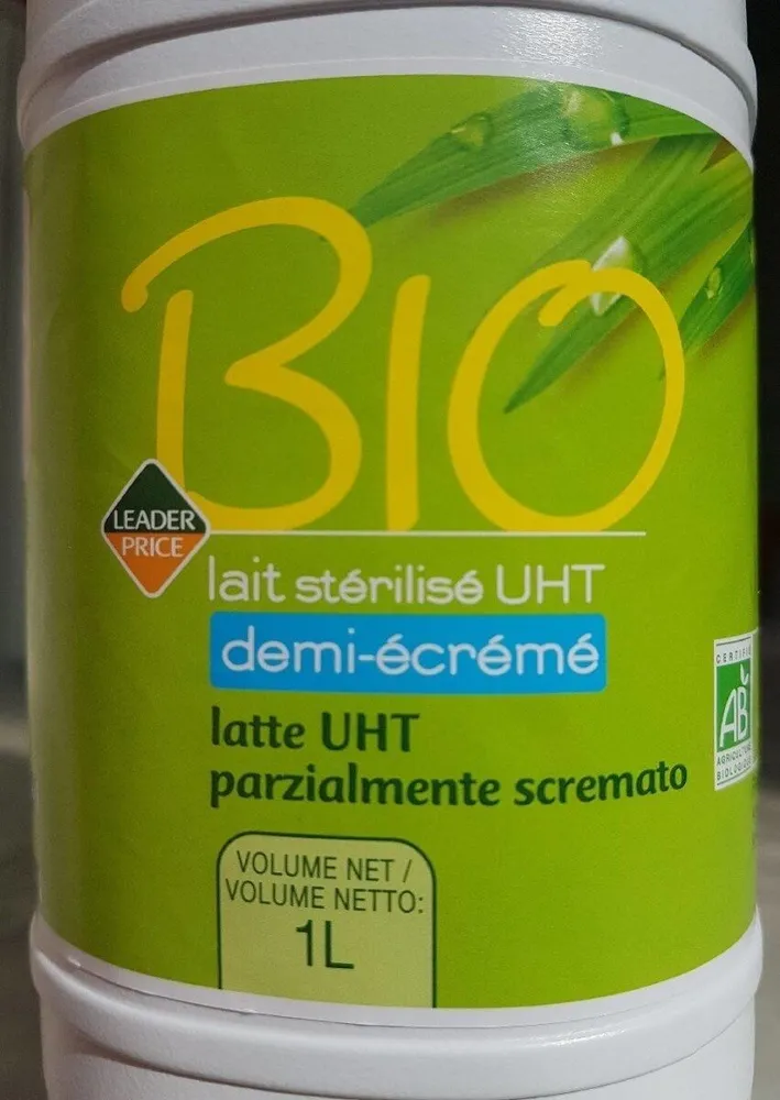 Lait demi-écrémé sterilisé bio