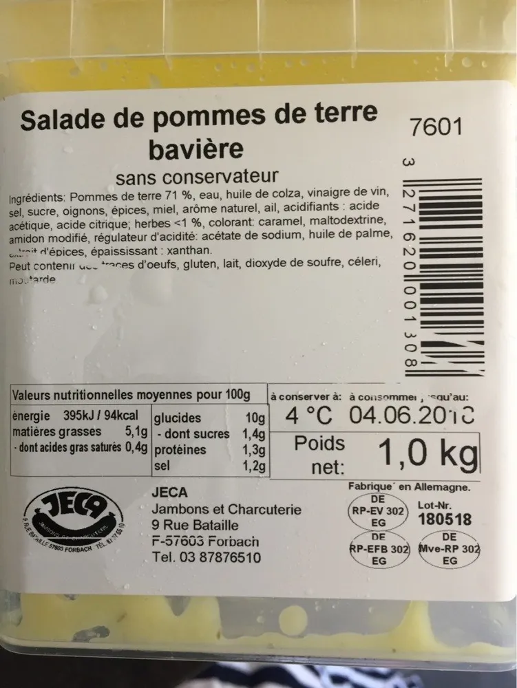 Salade de pomme de terre baviere