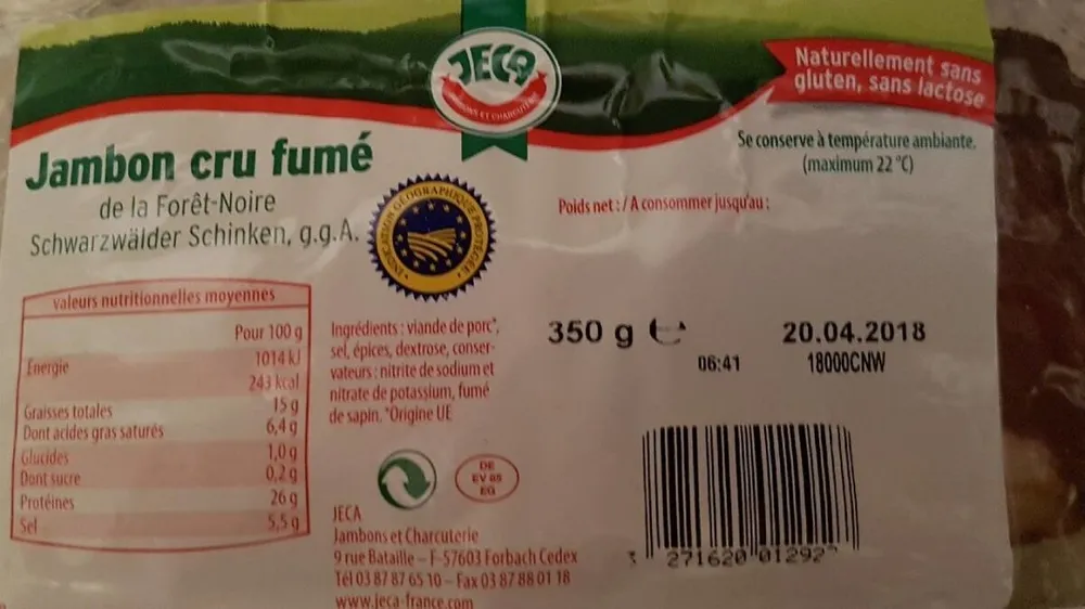 Jambon cru fumé