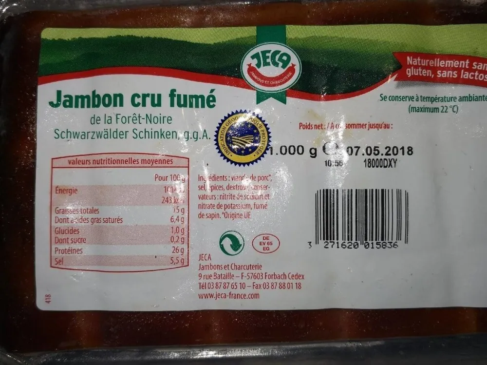 Jambon cru fumé