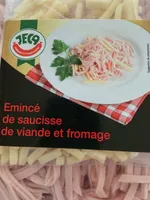 Emincé de saucisse de viande et fromage