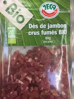 Dés de jambon crus fumés