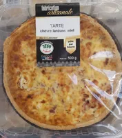 Tarte chèvre lardons miel